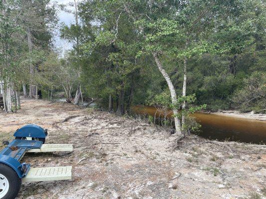 Site 13 left looking down river.