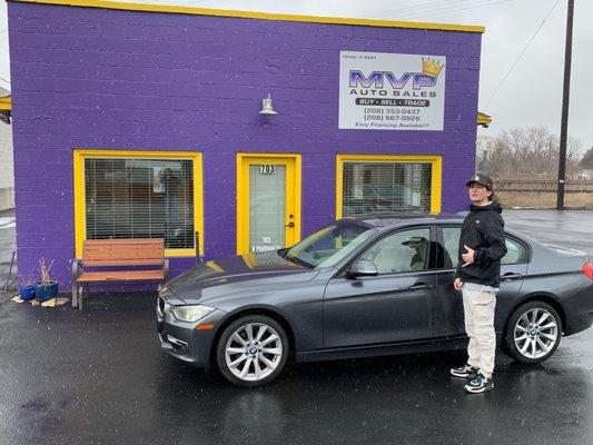 Isaiah and his new car!