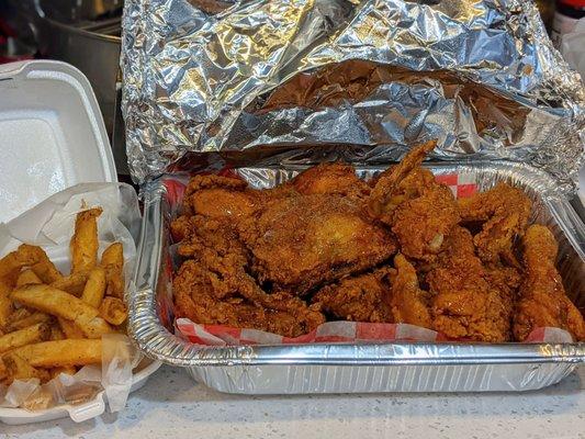 Honey Fried Chicken 12pcs with seasoned fries