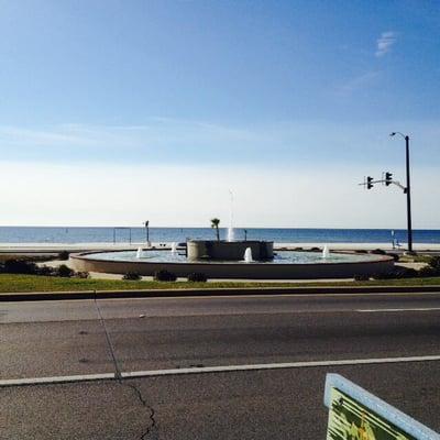 At the Beachcombers bus stop. White Ave and Hwy 90