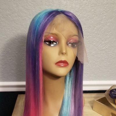 Custom colored wigs available