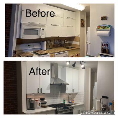 Before and after kitchen