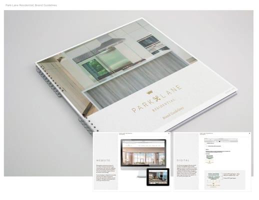 Identity, collateral, website, advertising, and new media for Park Lane Residential (http://parklanere.com/)