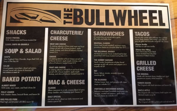 2016 menu