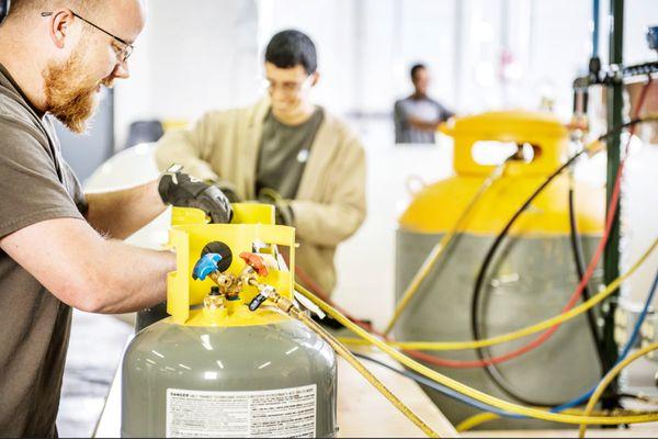 Refrigerant Recovery Tanks with our EPA Compliant Technicians