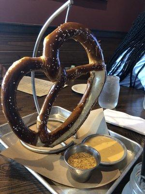 The biggest pretzel I have ever at World of Beers.