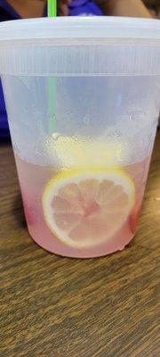 Strawberry lemonade (already half drank)