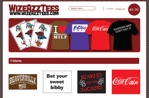 Wize Azz Tees - Custom built shopping cart theme.  

www.wizeazztees.com