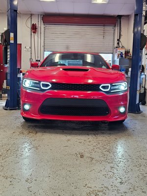 Dodge Charger diode dynamics led headlights and led grill inserts