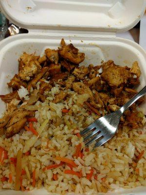 Dry chicken teriyaki w/ rice