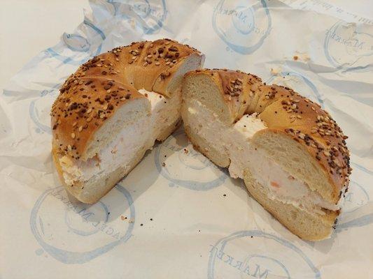 Everything Bagel with Lox Spread