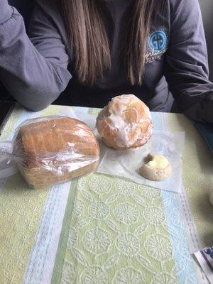 Cheese bread, Cream cheese muffin, thumb print cookies.