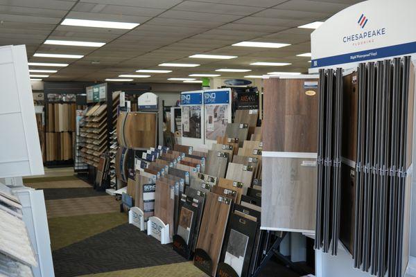 Our showroom features the latest and greatest flooring options