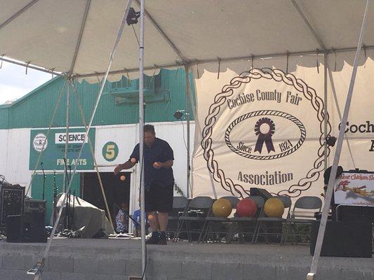 Greg Frisbee performing at the 2017 Cochise County Fair.