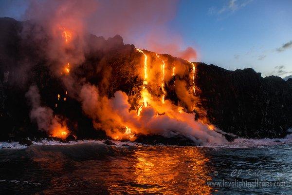 Lava meets the sea!