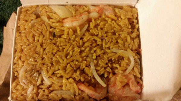 A large shrimp fried rice.