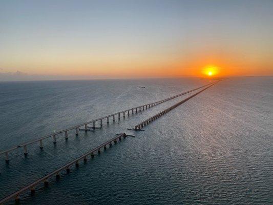 Sunsets in the Keys, especially from the sky, are always memorable.