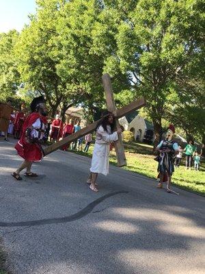 Annual stations of the cross through the neighborhood