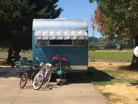 Adorable Vintage RV's at the Willamette Wine Country RV Park!