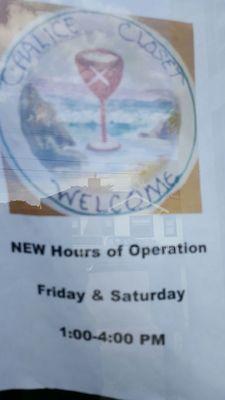 New hours...