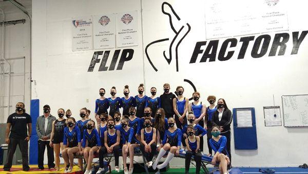 Flip Factory USAG Competitive Trampoline and Power Tumbling Team and Coaches #flipfactorystrong