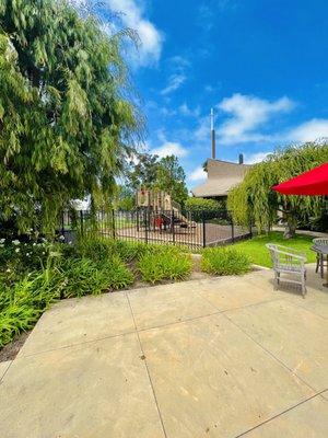 Playground next to the church