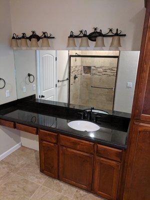 We also install bathroom mirrors