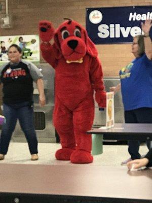 Clifford came to visit McMasters Elementary on the 100th day of school!!