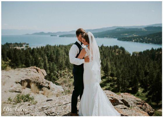 Beautiful Wedding overlooking Flathead Lake