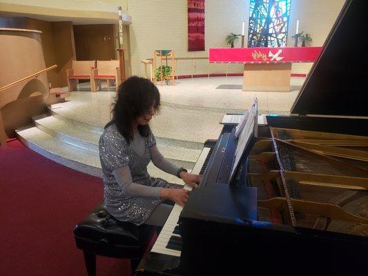 Ms. Barba-the teacher-pianist