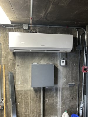 Wired up a ductless split with a heat pump for a mechanical Room. But we do tons of houses as well!