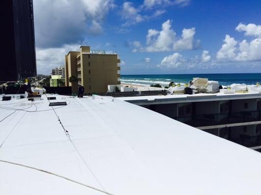 Reroof TPO single ply (South Beach)