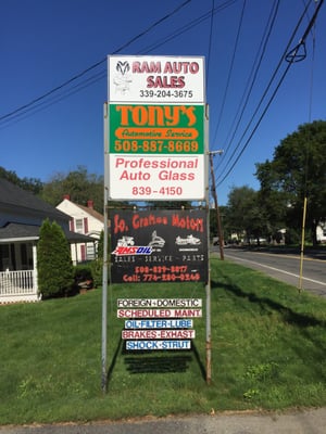 Sign on road