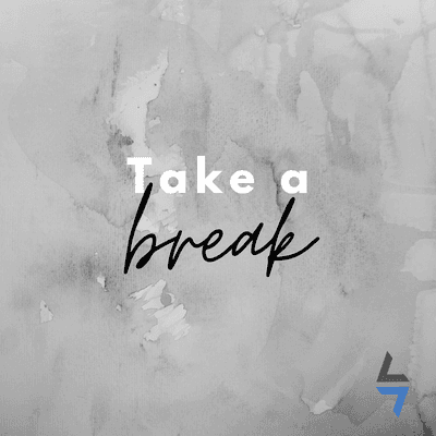 Slow down, breathe, enjoy the moment. It's ok to rest. Take a break.