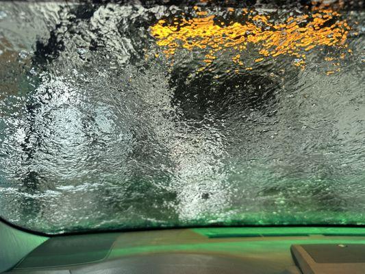 Going through the car wash