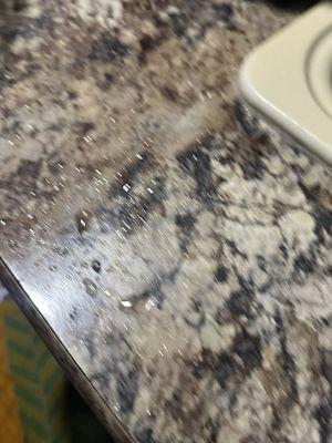 Water leaking on to the counter