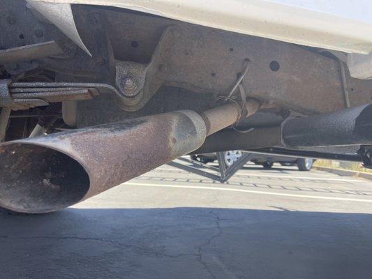 Another angle of the exhaust