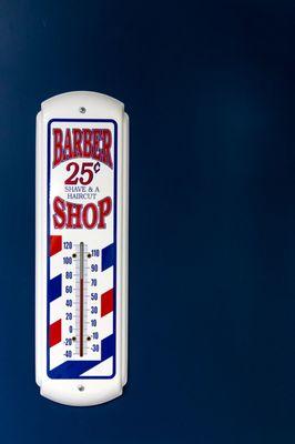 Old shop thermometer