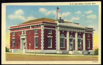 Corinth Post Office 1940's postcard