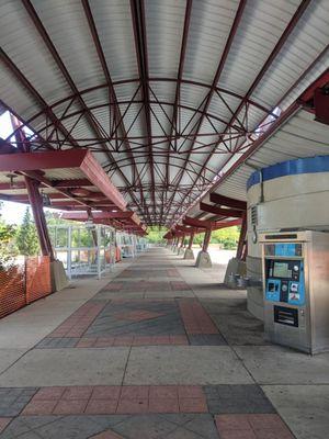 Bus terminal with one fare machine