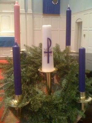 Christmas Advent Wreath at UMC Red Bank