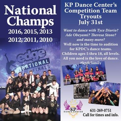 National Champs!!! Audition this July 31st to join our #kpdcfamily