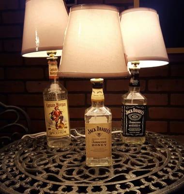 Booze Bottle Lamps