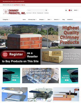 Site we designed for Chimney Products inc. In LA