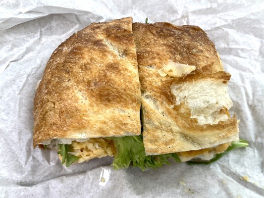 Mashed chickpea panini (vegan)