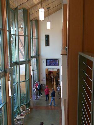 View of lobby from 2nd floor of city hall.