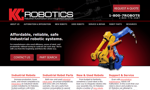 Website Design for KC Robotics