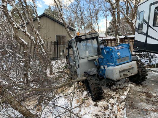 The vehicle stuck.