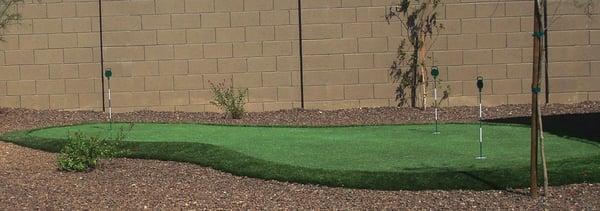 Backyard putting green