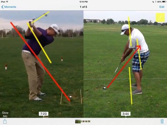 At Tru Swing Golf Academy we believe seeing is better than hearing.  Video analysis is offered with each private lesson.